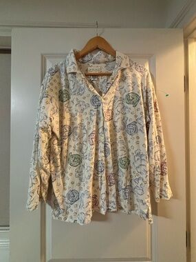 Earth Angels Pajama Party Top Vintage L
